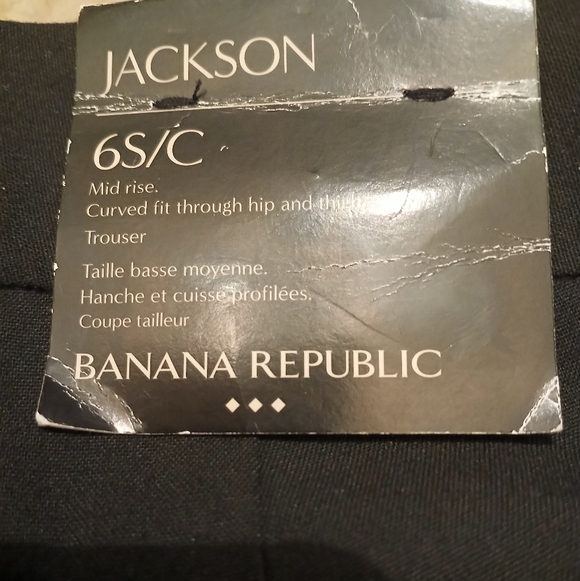 Banana Republic NWT JACKSON Mid Rise Black Women's Pants Size 6 Career - Picture 5 of 7
